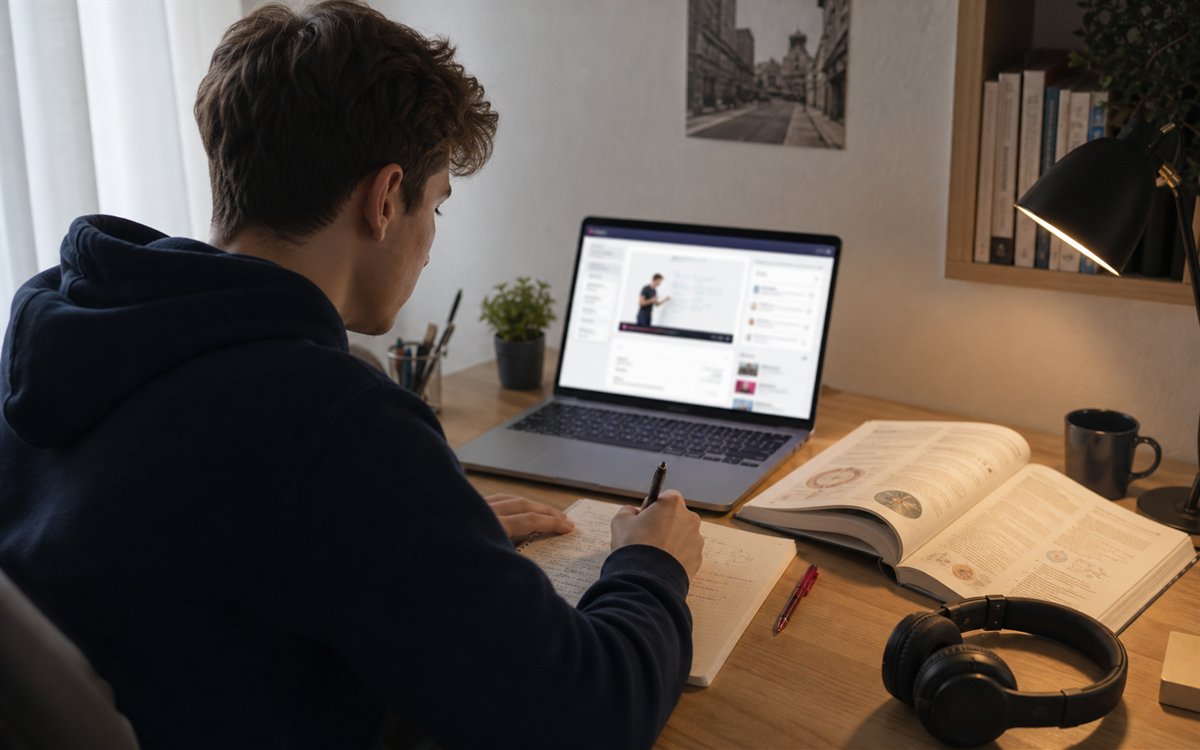 Студент готовится к поступлению с NaMED Online Academy